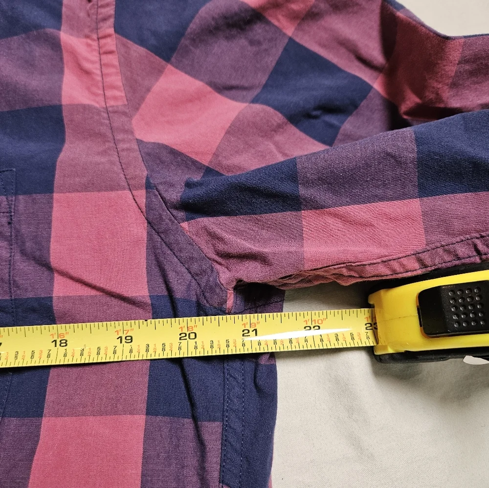 J.CREW Men's Slim Fit Shirts Bundle Of 2 Size Large Plaid‎ Gingham Buffalo Check